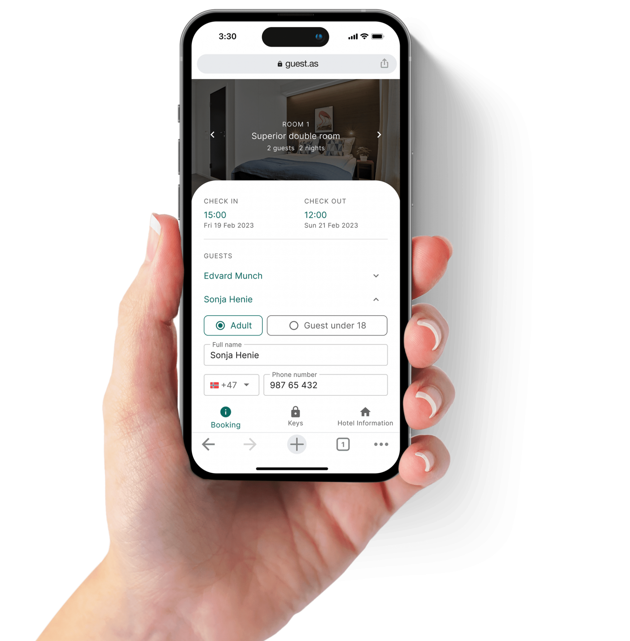 mobile key check-in solution for hotels