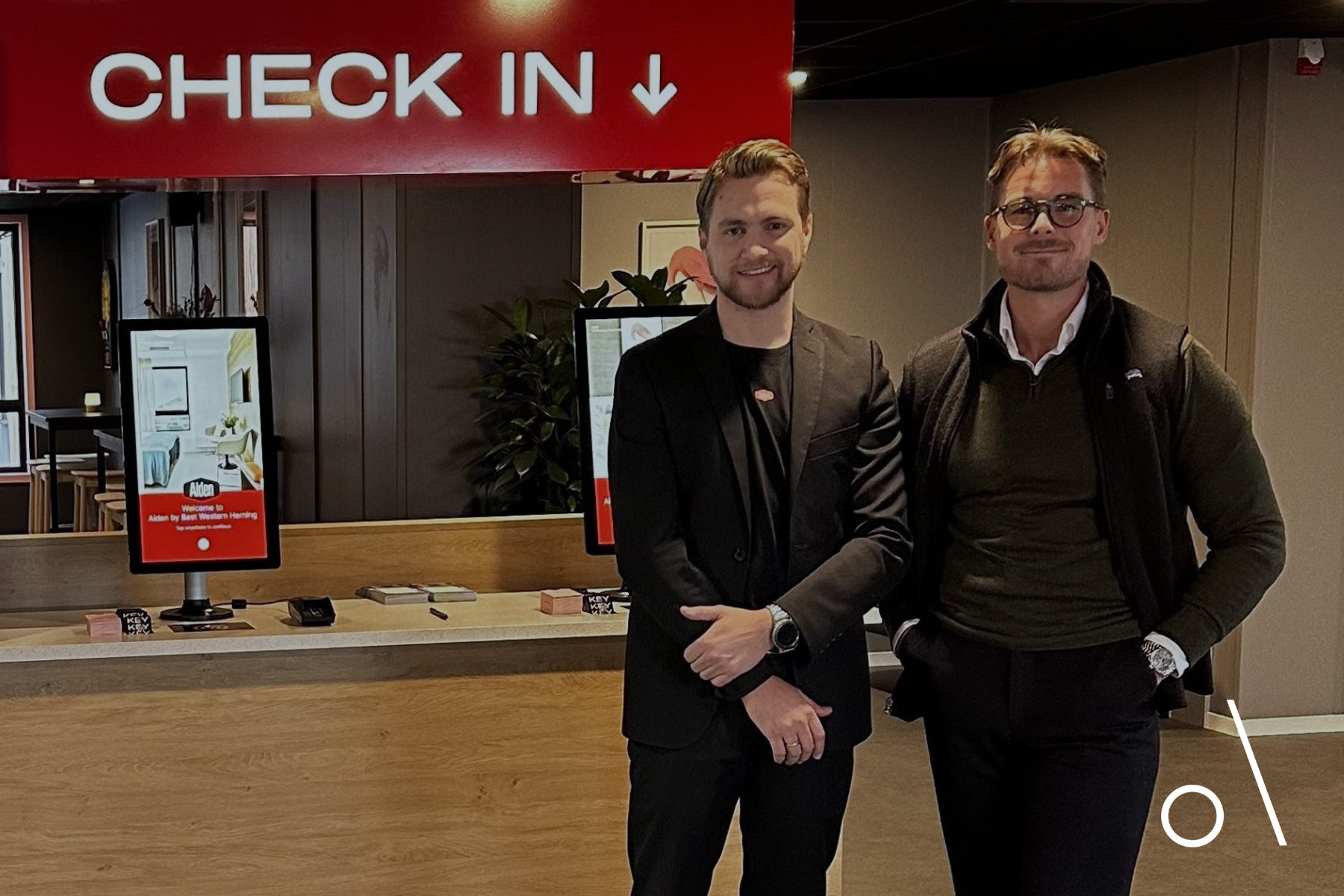 CIC Hospitality installerer innsjekkingskiosker og virtuell assistent på alle Aiden Hotels.